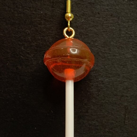 Lollipop Earring, Sucker Earring, Funny Food Earring, Candy Earring, Gift Idea - Picture 5 of 8